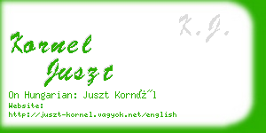 kornel juszt business card